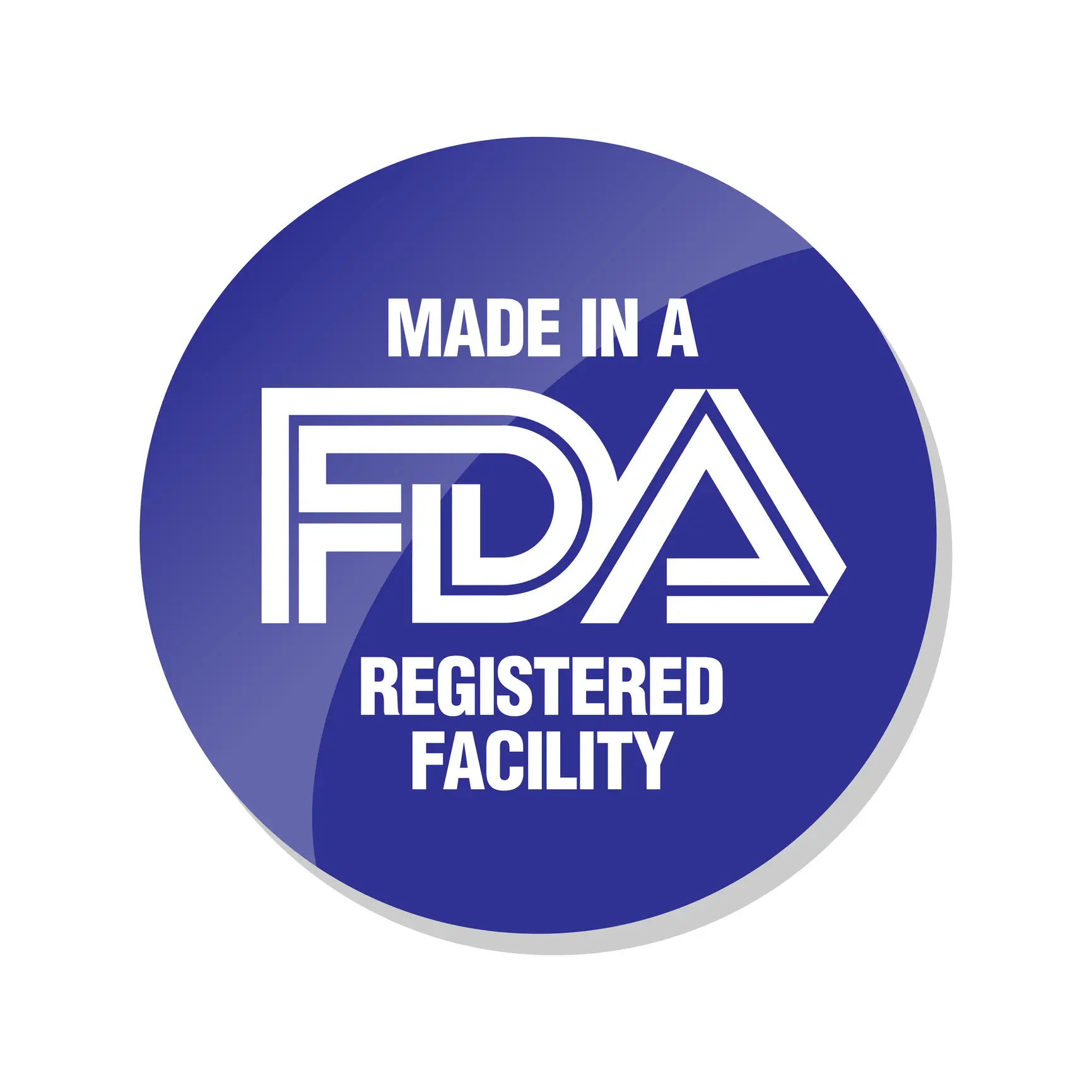 U.S. Food and Drug Administration FDA registered and inspected facility vector logo